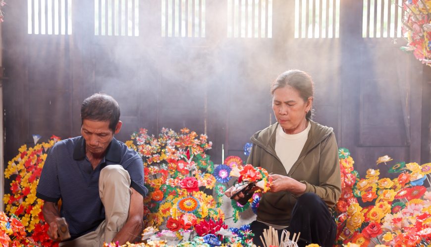 Làng làm hoa giấy Thanh Tiên – Nét xuân vĩnh cửu bên dòng Hương Giang